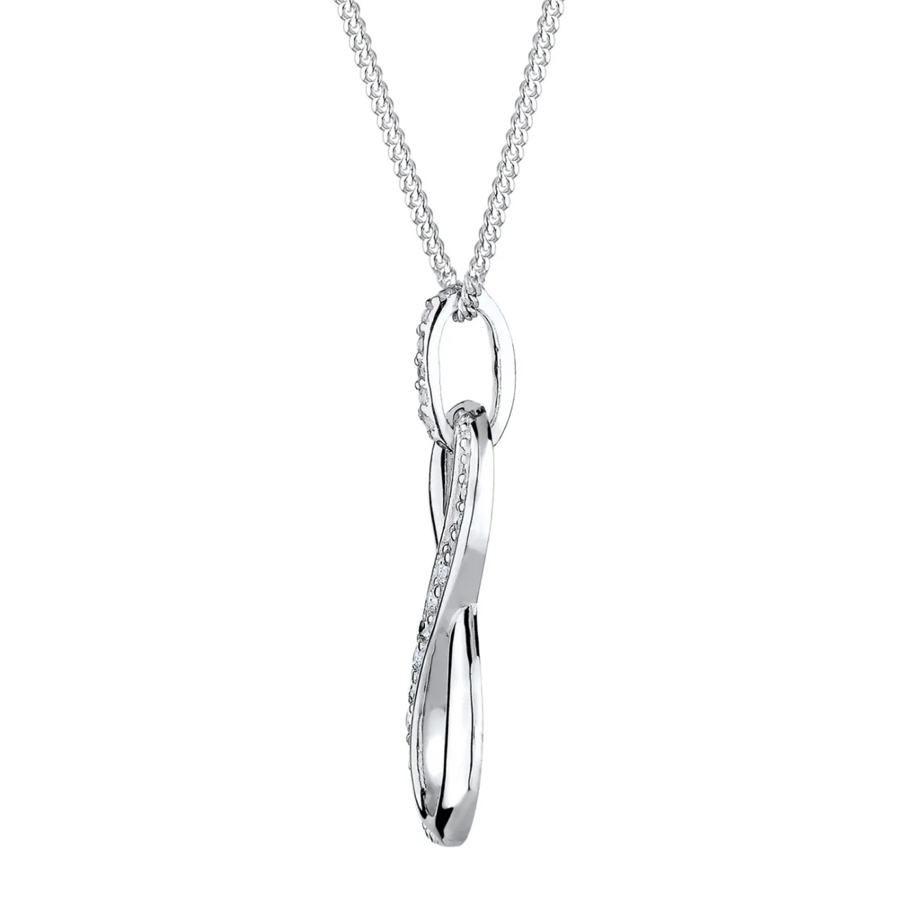 Elli "Halskette Infinity Anhänger | Zirkonia (Weiß)< Roségold|Symbol-schmuck
