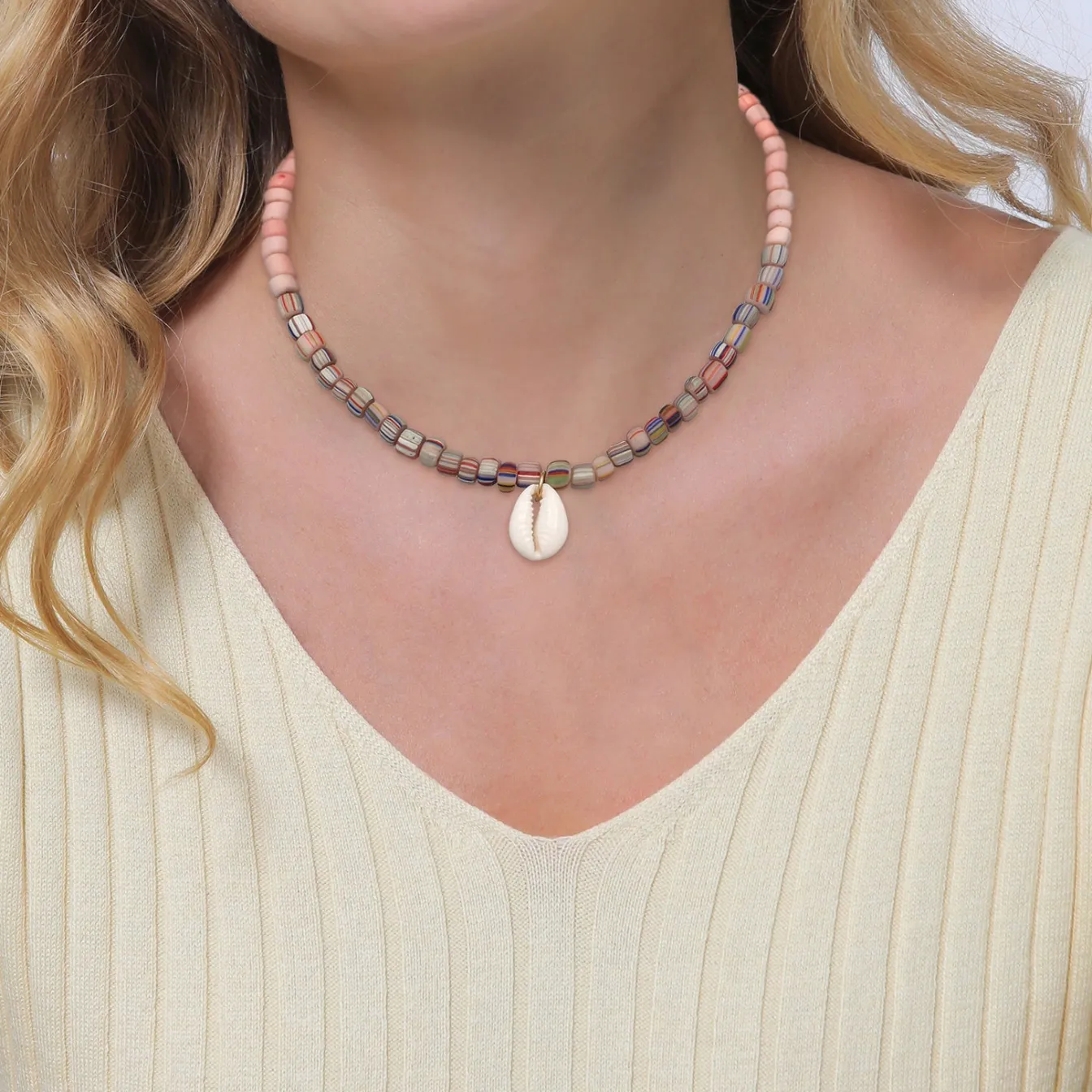 Elli "Halskette Kauri Muschel Beads< Halsketten