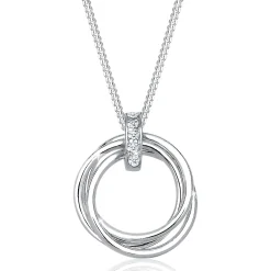 Elli "Halskette Kreis | Diamant (Weiß, 0.025 ct)< Halsketten|Vergoldet