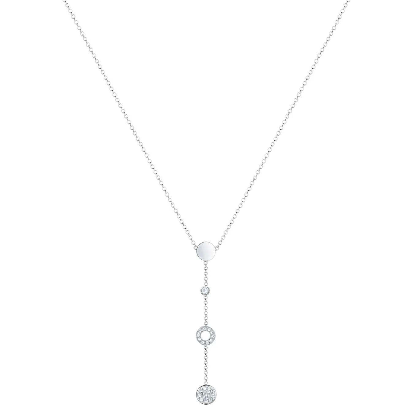 Elli "Halskette Kreis | Kristall (Weiß)< Roségold|Halsketten