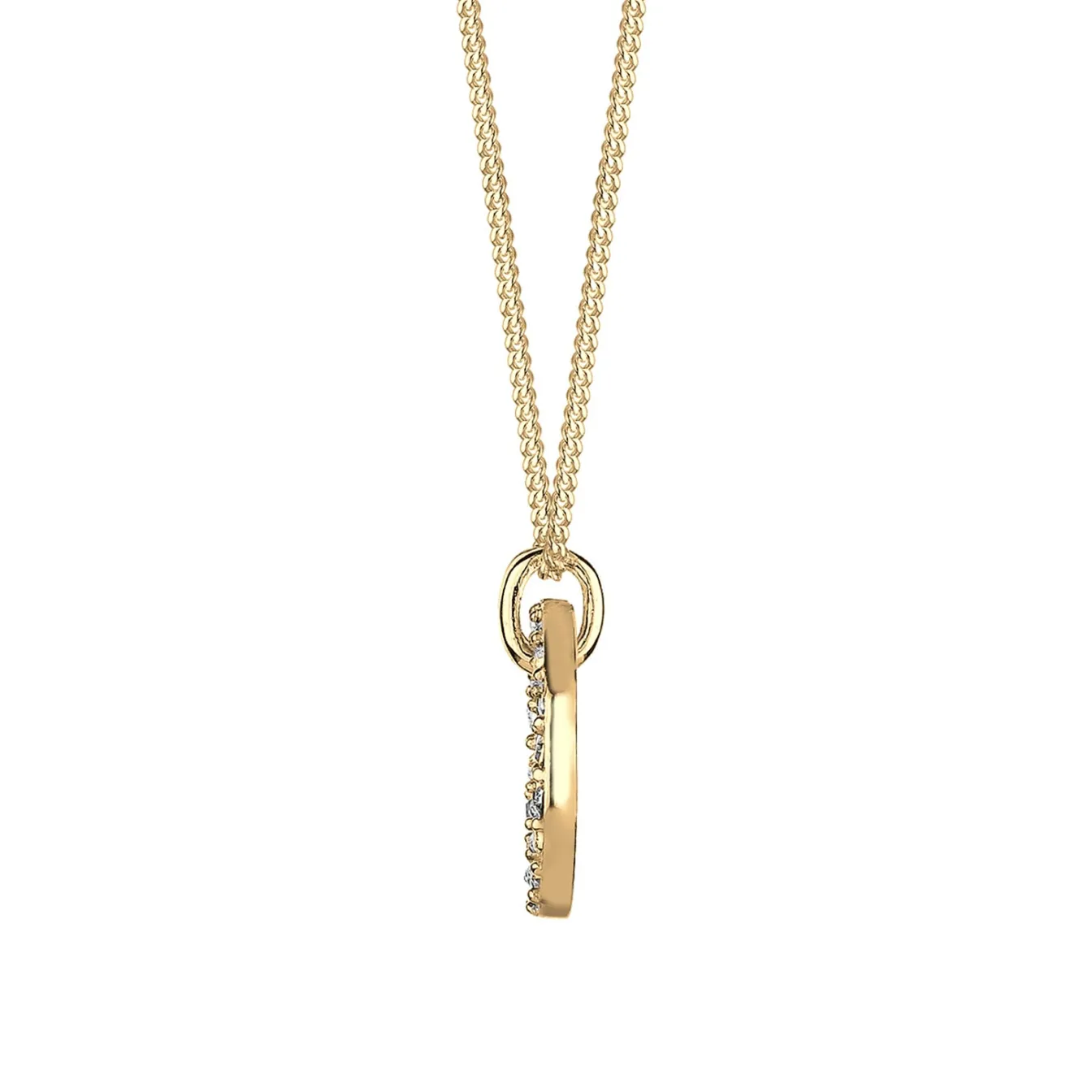Elli "Halskette Kreis | Kristalle (Weiß)< Roségold|Halsketten