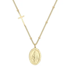 Elli "Halskette Kreuz< Roségold|Symbol-schmuck