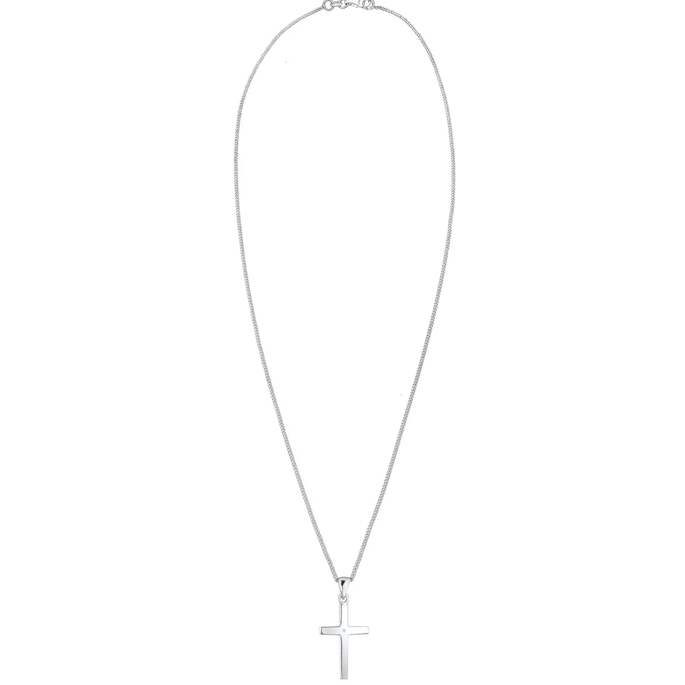 Elli "Halskette Kreuz | Diamant (Weiß, 0,005 ct)< Symbol-schmuck|Halsketten
