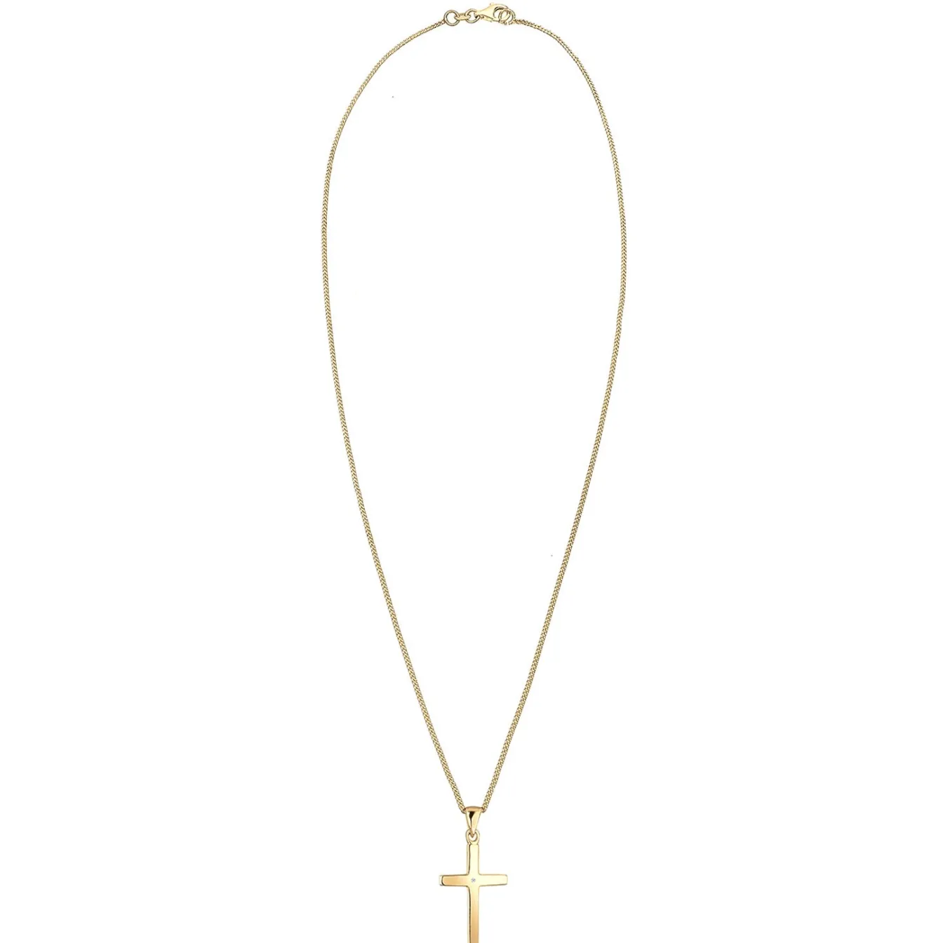 Elli "Halskette Kreuz | Diamant (Weiß, 0,005 ct)< Symbol-schmuck|Halsketten