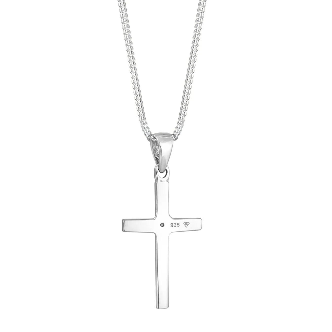 Elli "Halskette Kreuz | Diamant (Weiß, 0,005 ct)< Symbol-schmuck|Halsketten