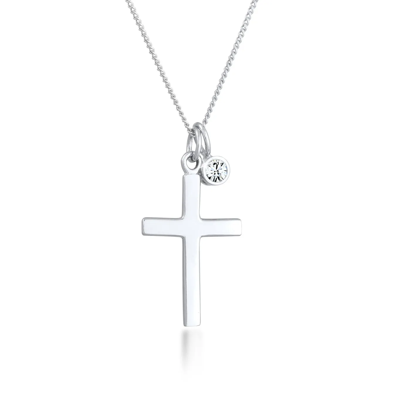 Elli "Halskette Kreuz | Kristall (Weiß)< Symbol-schmuck|Halsketten