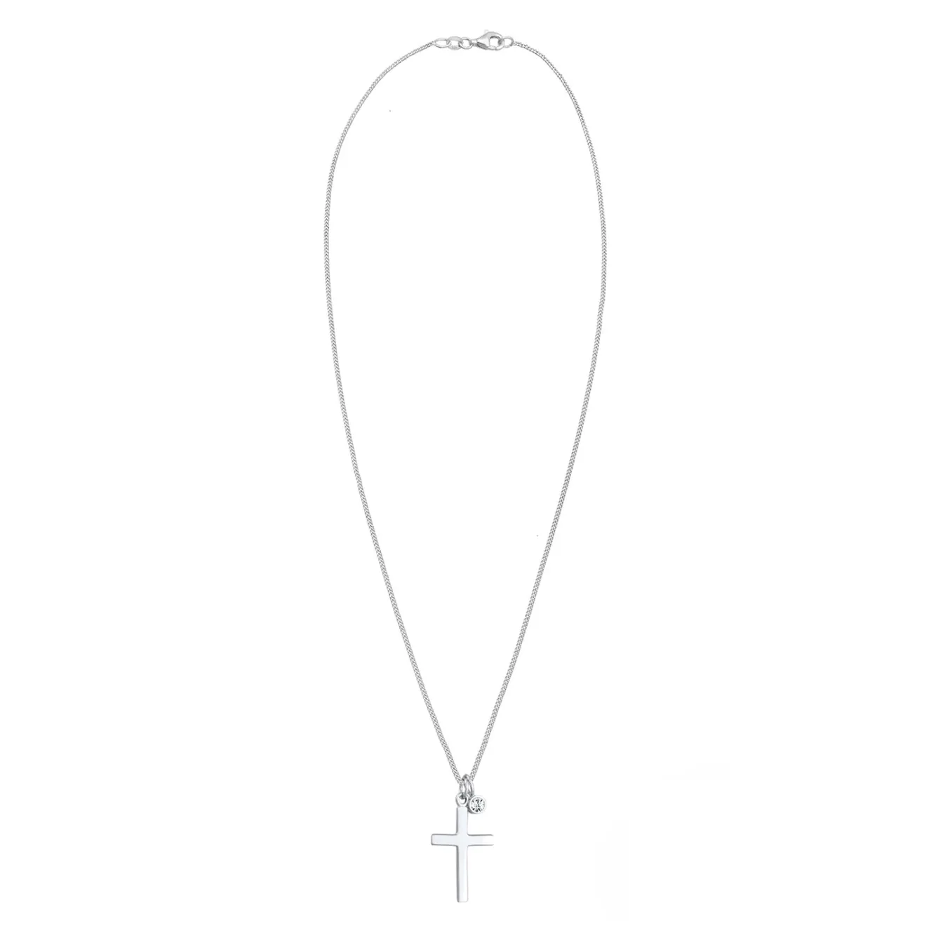 Elli "Halskette Kreuz | Kristall (Weiß)< Symbol-schmuck|Halsketten