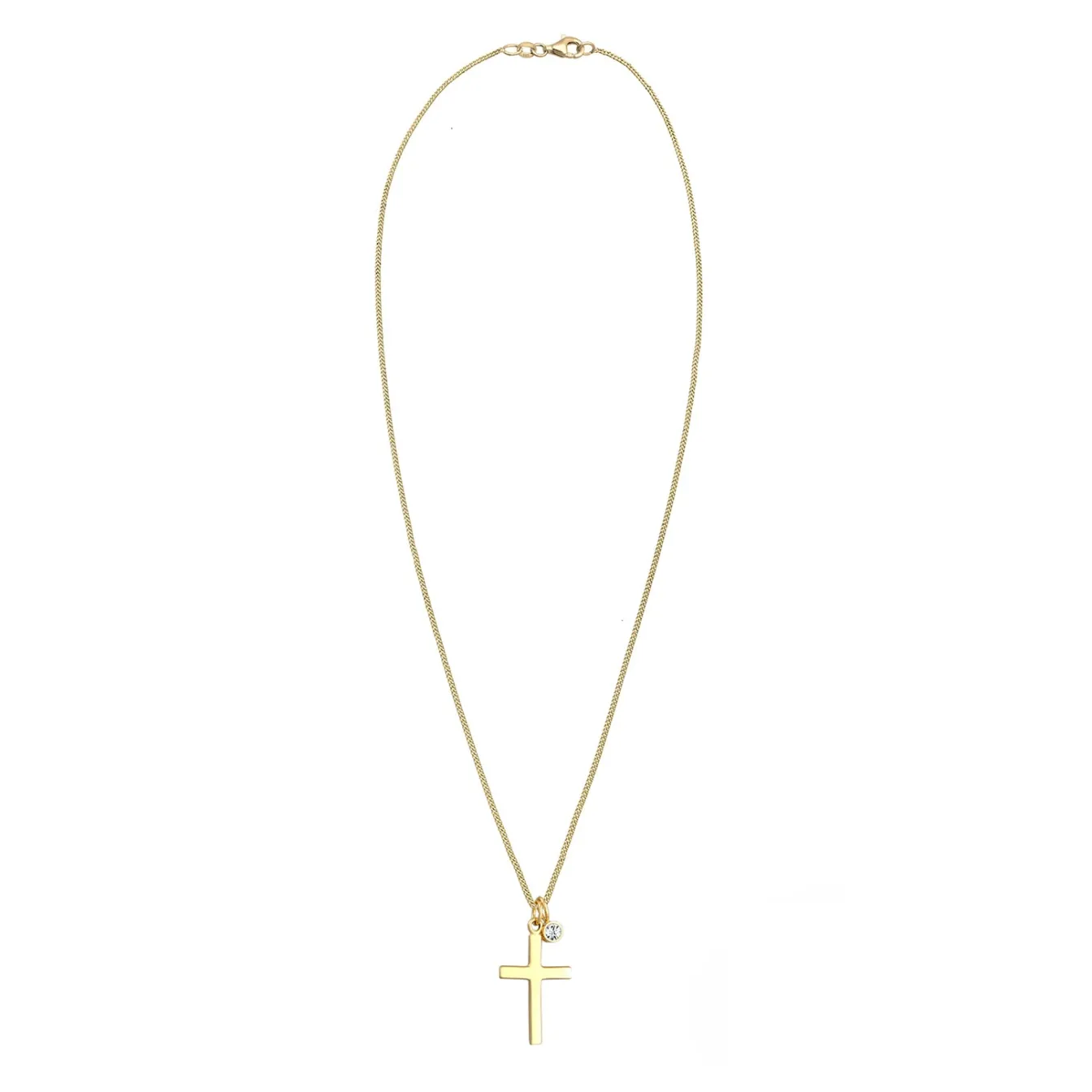 Elli "Halskette Kreuz | Kristall (Weiß)< Symbol-schmuck|Halsketten
