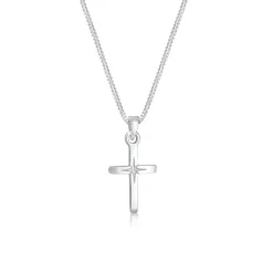 Elli "Halskette Kreuz Anhänger< Roségold|Symbol-schmuck