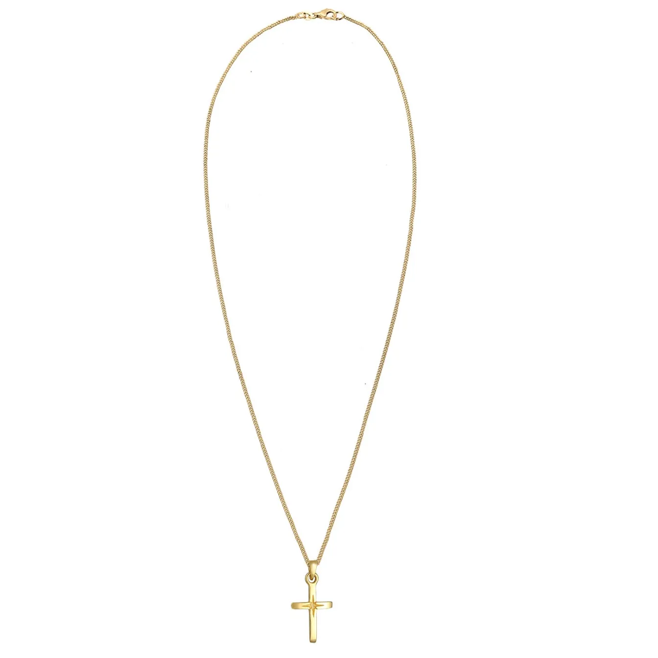 Elli "Halskette Kreuz Anhänger< Roségold|Symbol-schmuck