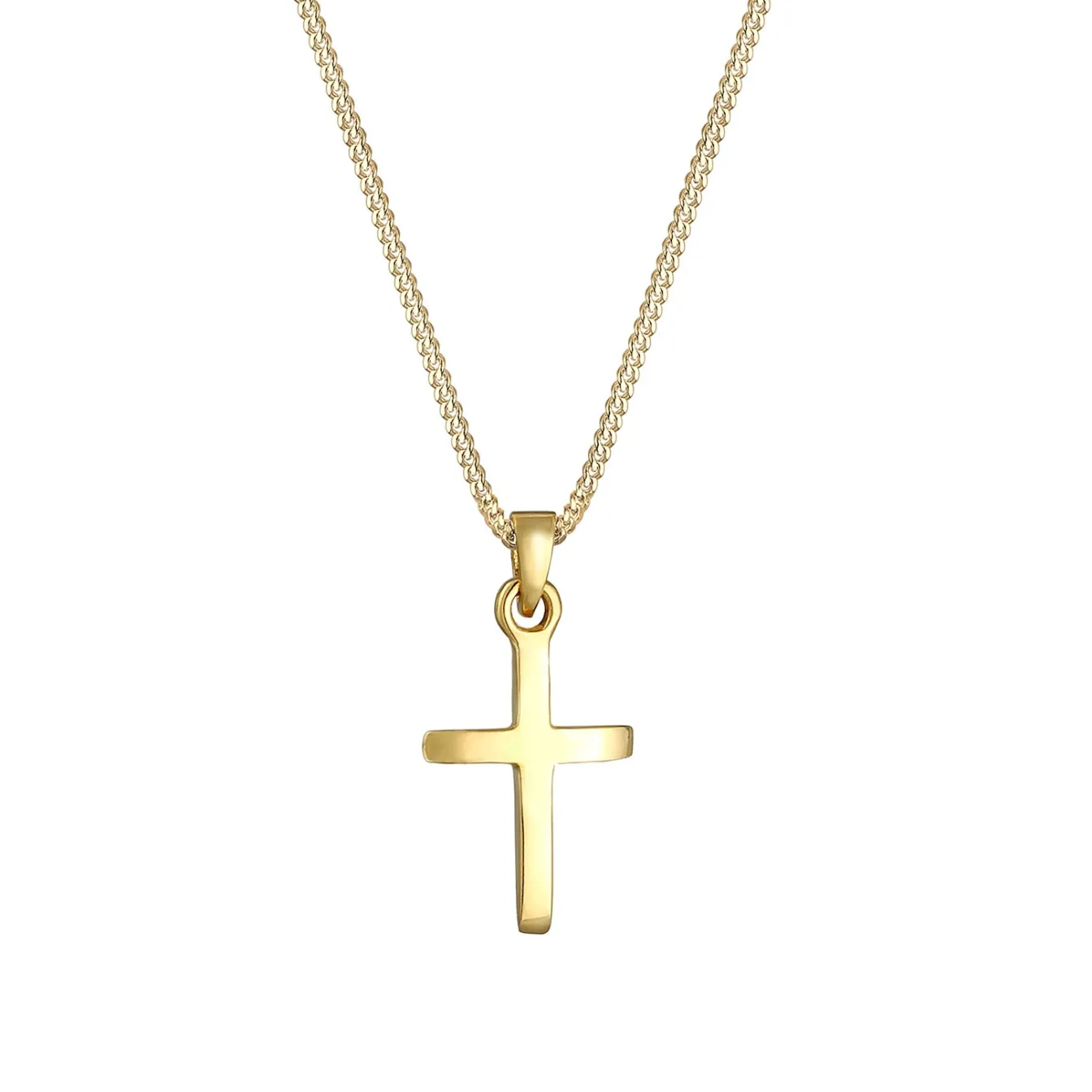 Elli "Halskette Kreuz Anhänger< Roségold|Symbol-schmuck