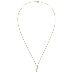 Elli "Halskette Kreuz Anhänger | Diamant (Weiß, 0.03 ct.)< Symbol-schmuck|Halsketten