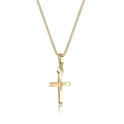 Elli "Halskette Kreuz Basic< Roségold|Symbol-schmuck