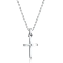 Elli "Halskette Kreuz Basic< Roségold|Symbol-schmuck