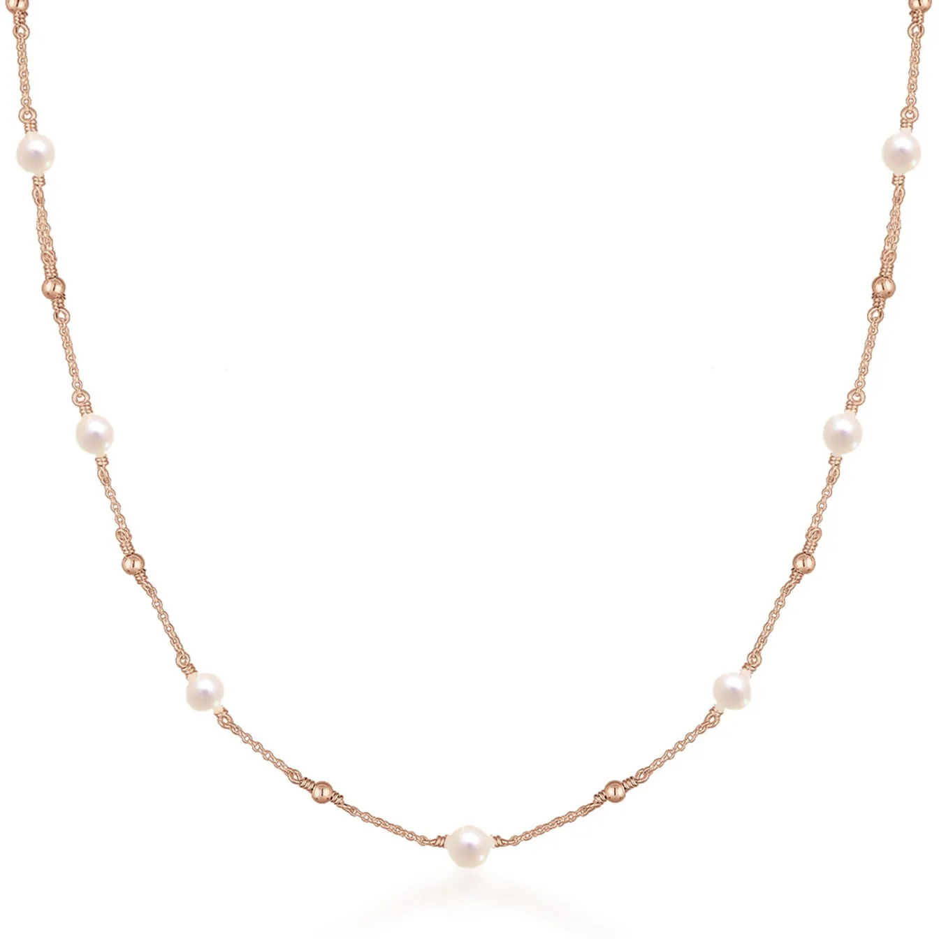 Elli "Halskette Kugel | Süßwasserperle< Silber|Roségold