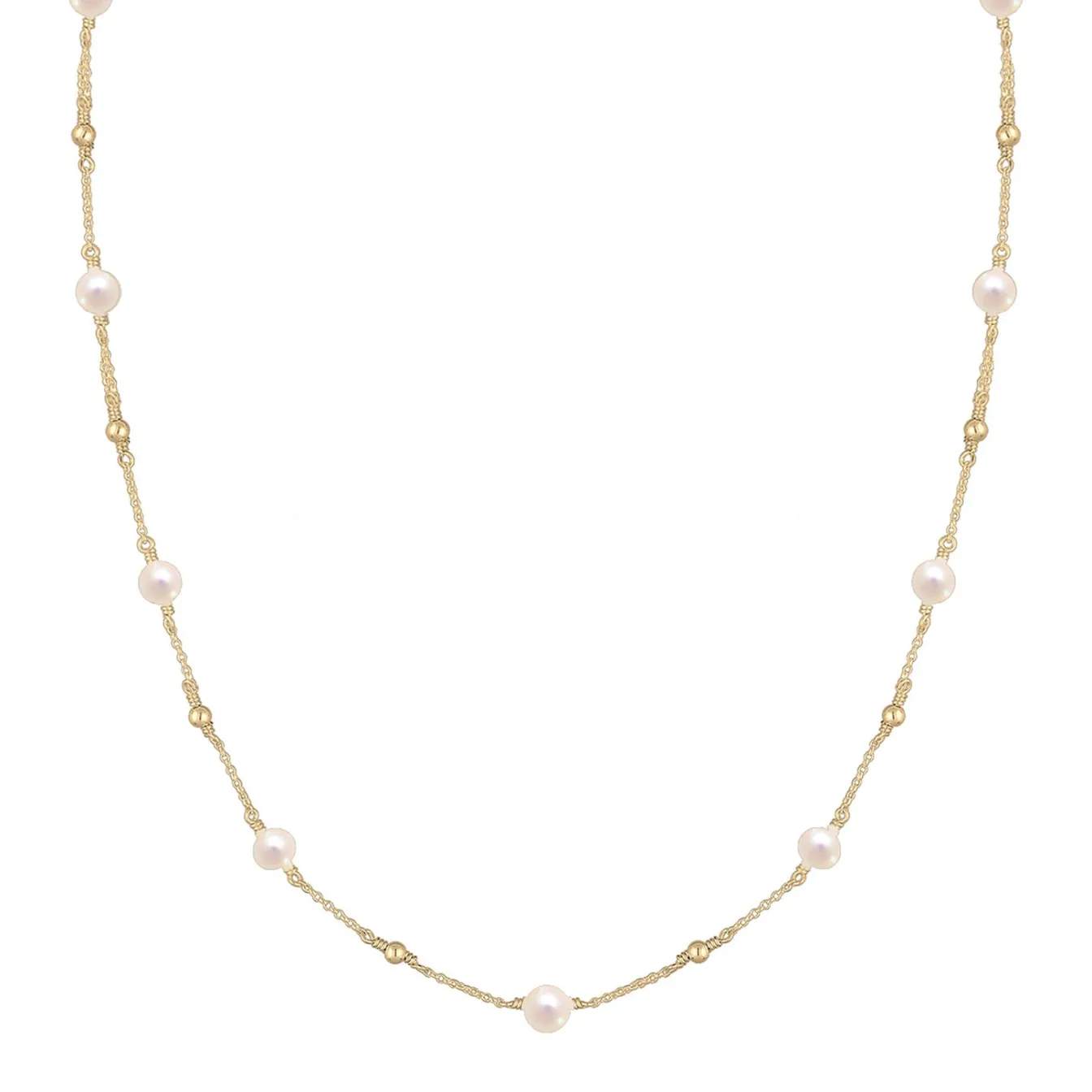 Elli "Halskette Kugel | Süßwasserperle< Silber|Roségold