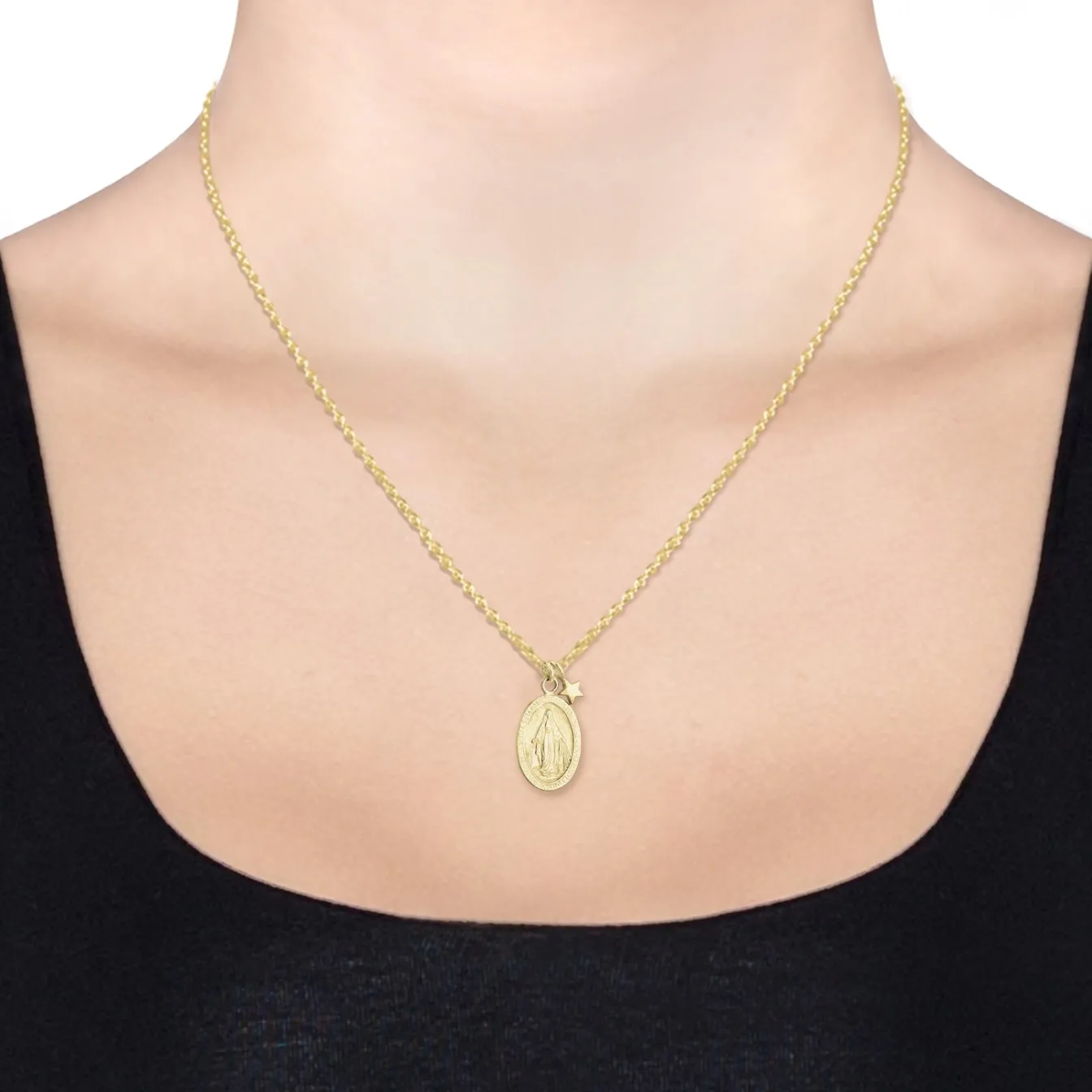 Elli "Halskette Marienbild< Symbol-schmuck|Halsketten