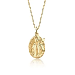 Elli "Halskette Marienbild Kreuz< Roségold|Symbol-schmuck