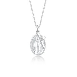 Elli "Halskette Marienbild Kreuz< Roségold|Symbol-schmuck