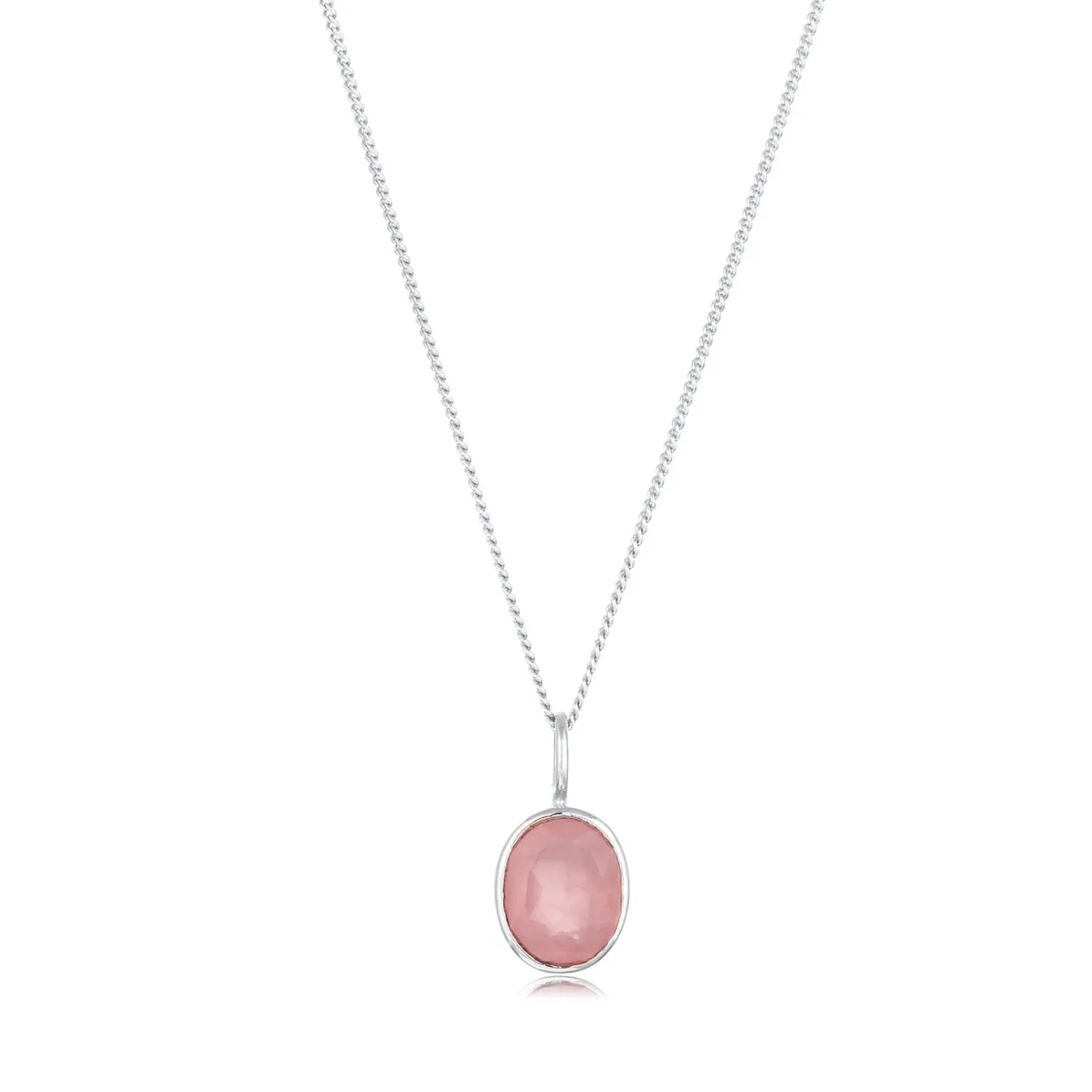 Elli "Halskette mit Anhänger | Quarz (Rosé)< Vergoldet|Halsketten