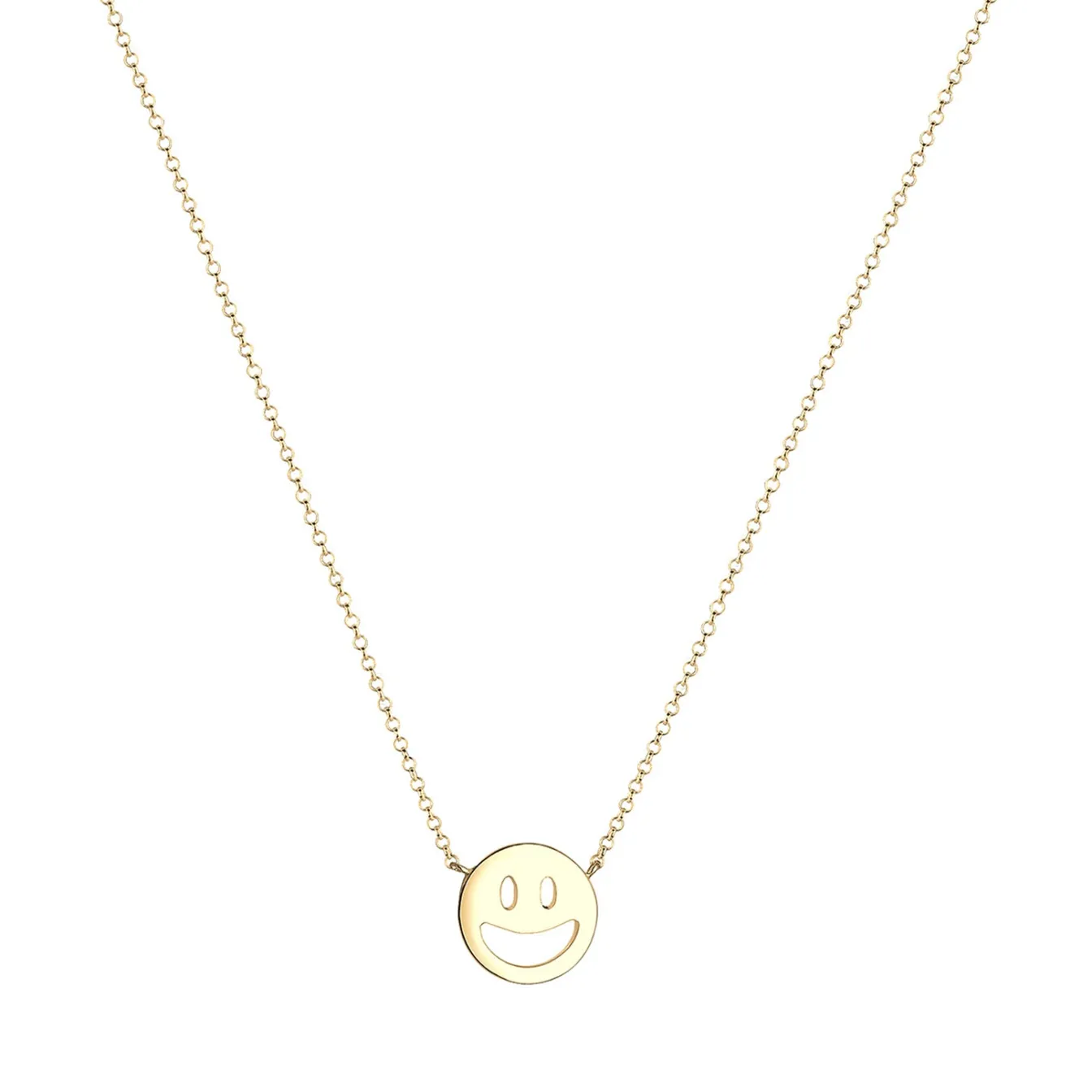 Elli "Halskette mit Smiling Face< Halsketten|Vergoldet