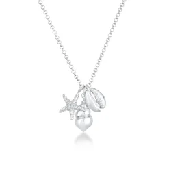 Elli "Halskette Muschel Seestern< Symbol-schmuck|Halsketten
