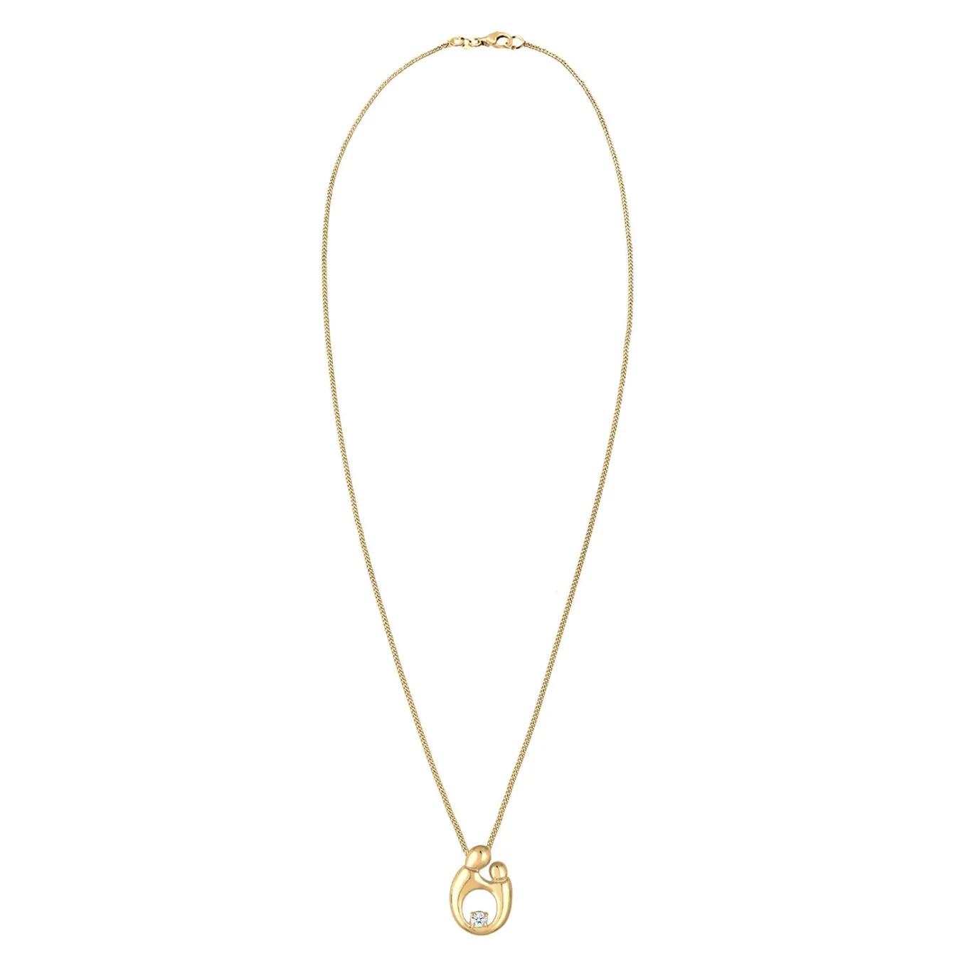 Elli "Halskette Mutter Kind | Diamant (Weiß, 0,03 ct)< Halsketten|Silber