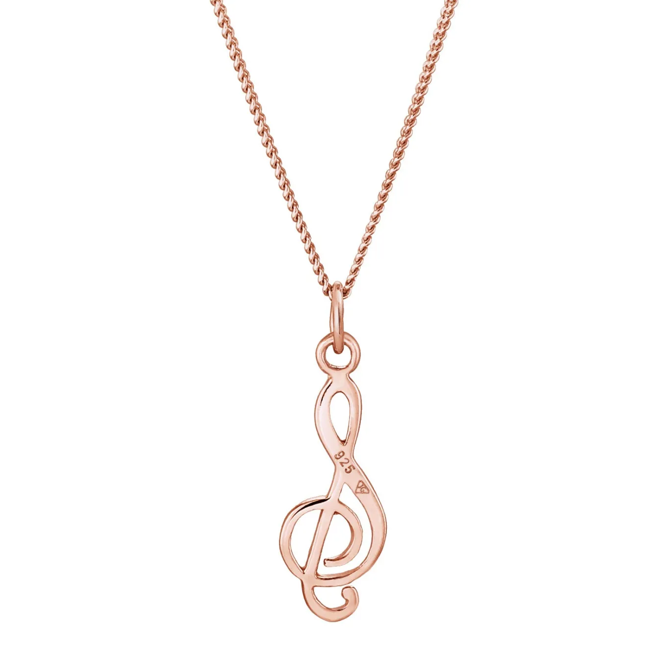 Elli "Halskette Notenschlüssel< Roségold|Symbol-schmuck