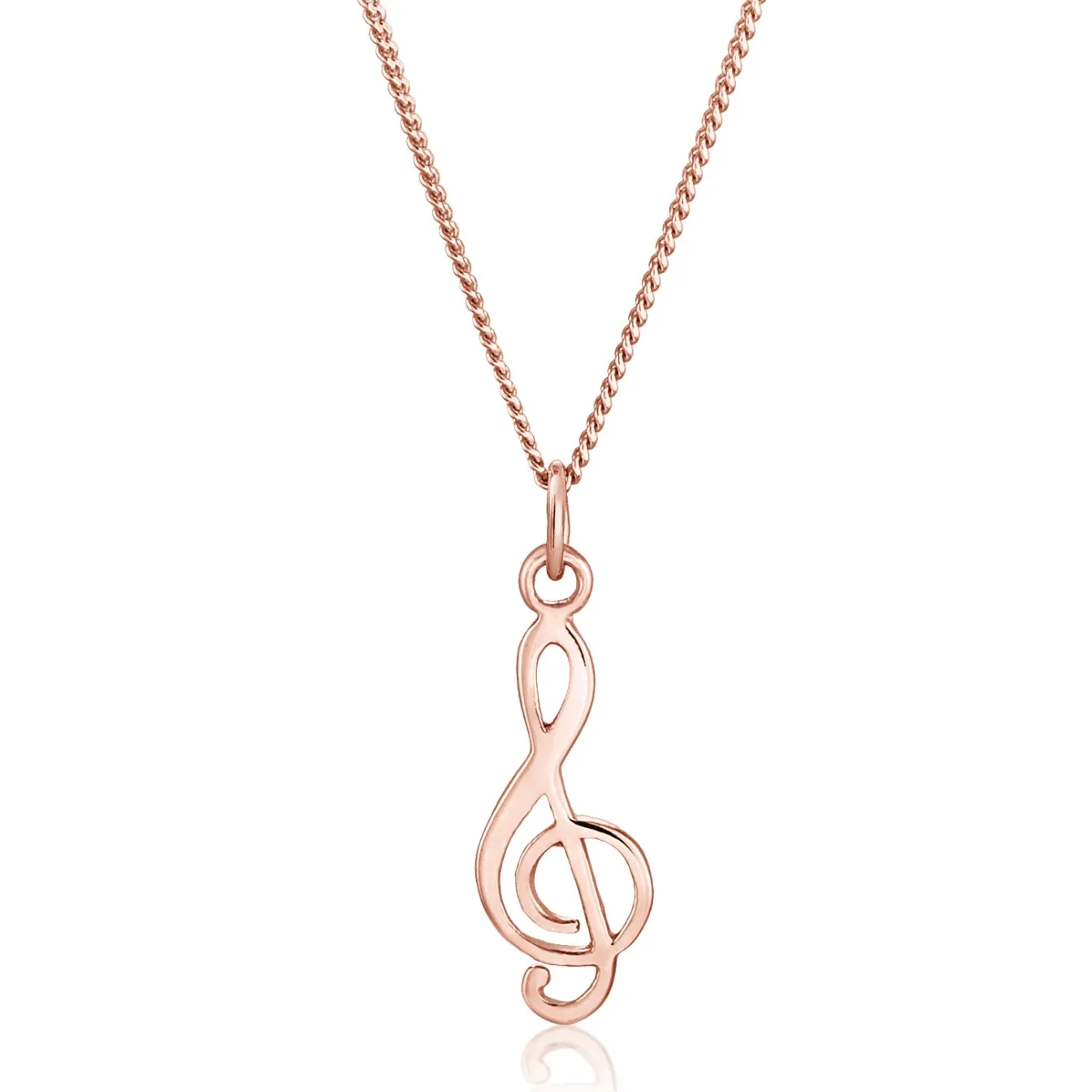 Elli "Halskette Notenschlüssel< Roségold|Symbol-schmuck