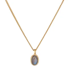 Elli "Halskette Oval | Labradorit< Halsketten|Echtgold