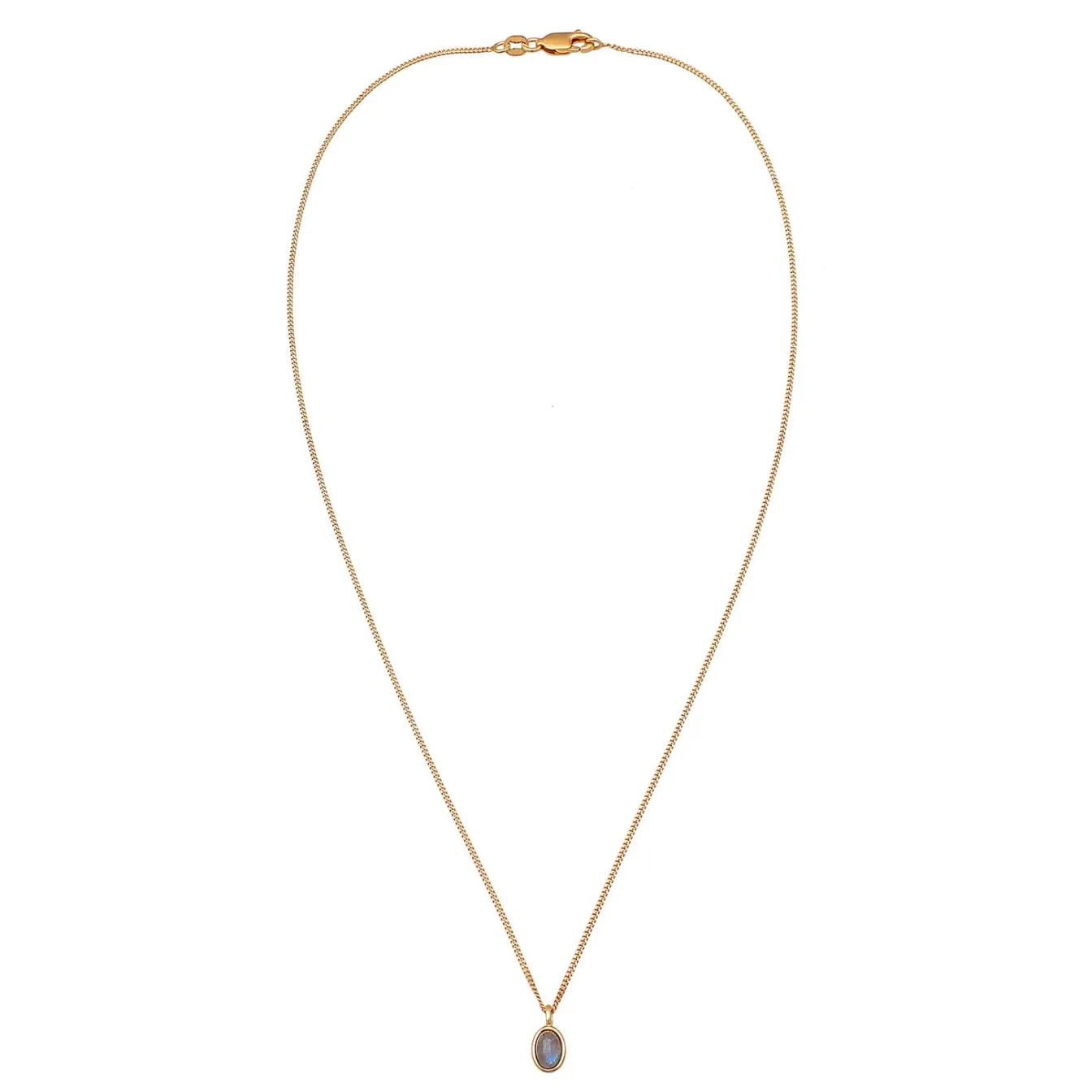 Elli "Halskette Oval | Labradorit< Halsketten|Echtgold