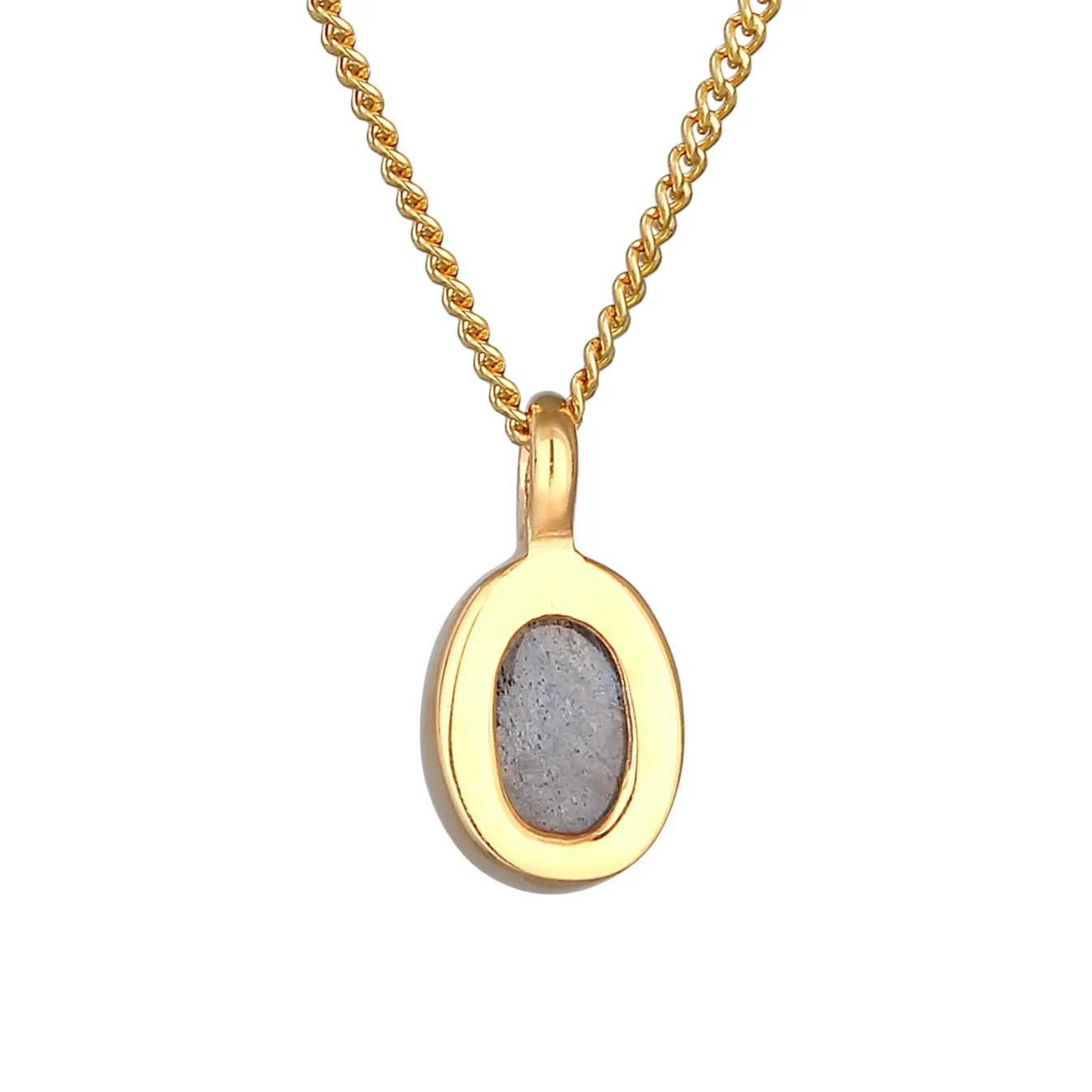 Elli "Halskette Oval | Labradorit< Halsketten|Echtgold