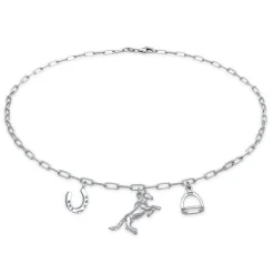 Elli "Halskette Pferd Hufeisen Anhänger< Vergoldet|Symbol-schmuck