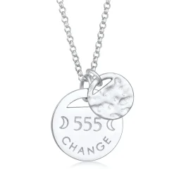 Elli "Halskette Plättchen 555 Change< Symbol-schmuck|Letzte Chance