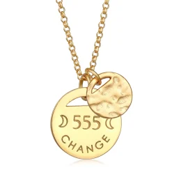 Elli "Halskette Plättchen 555 Change< Symbol-schmuck|Letzte Chance