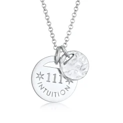 Elli "Halskette Plättchen 111 Intuition< Halsketten|Silber