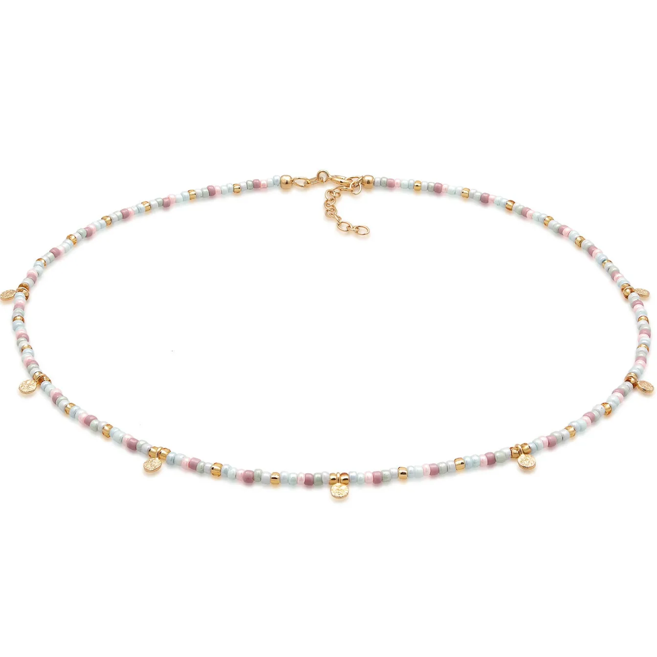 Elli "Halskette Plättchen Beads< Silber|Halsketten