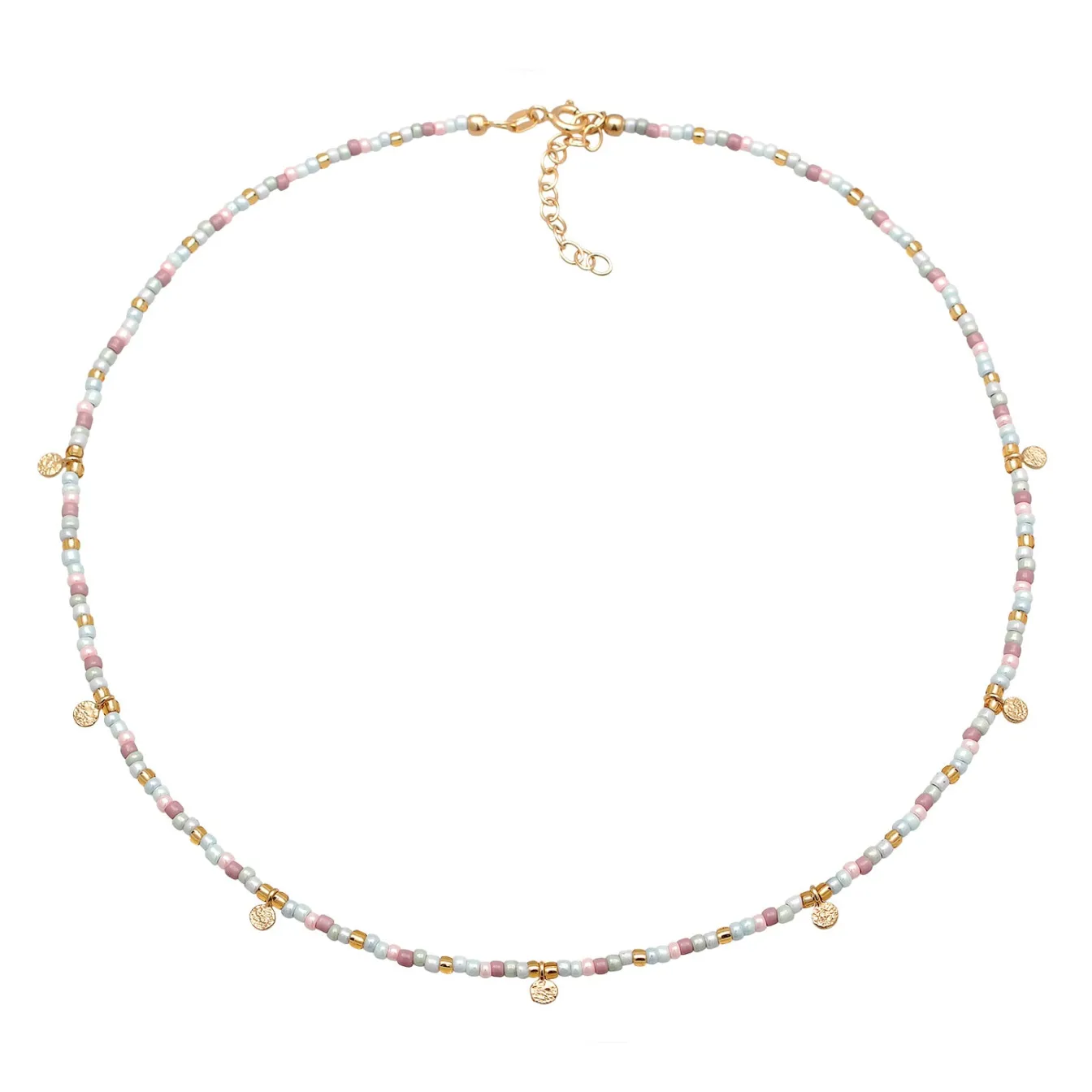 Elli "Halskette Plättchen Beads< Silber|Halsketten