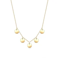 Elli "Halskette Plättchen Geo< Roségold|Halsketten