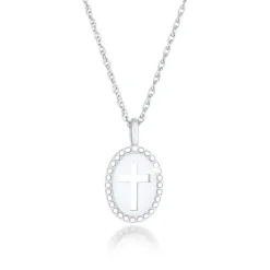 Elli "Halskette Plättchen Kreuz< Symbol-schmuck|Halsketten