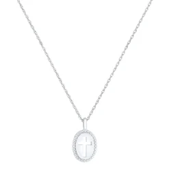Elli "Halskette Plättchen Kreuz< Symbol-schmuck|Halsketten