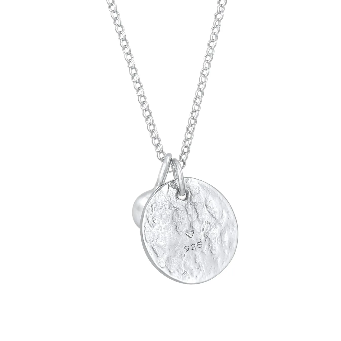 Elli "Halskette Plättchen Kugel< Halsketten|Silber