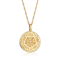 Elli "Halskette Plättchen Mandala< Symbol-schmuck|Halsketten