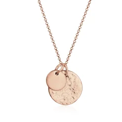 Elli "Halskette Plättchen Organic< Silber|Roségold