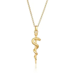 Elli "Halskette Schlangenstab< Symbol-schmuck|Halsketten