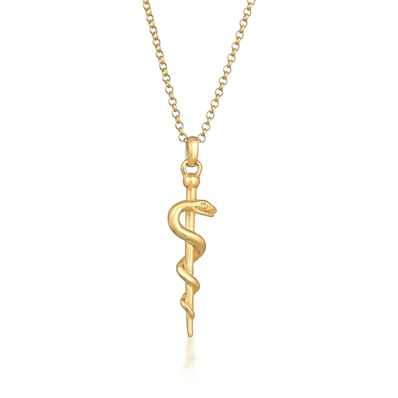 Elli "Halskette Schlangenstab< Symbol-schmuck|Halsketten