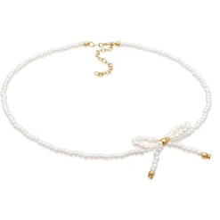 Elli "Halskette Schleife | Synth. Perlen< Symbol-schmuck|Perlen