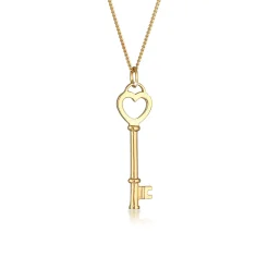 Elli "Halskette Schlüssel Herz< Symbol-schmuck|Herz-schmuck