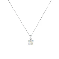 Elli "Halskette Schmetterling | Kristall (Weiß)<Kinder Kinderschmuck