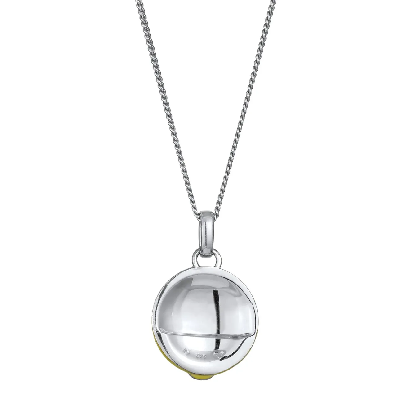 Elli "Halskette Smiling Face Emoji | Emaille (Gelb)< Vergoldet|Symbol-schmuck